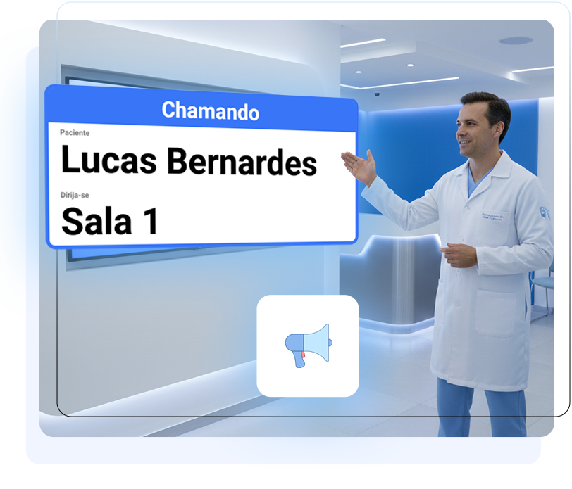 painel de chamadas na tv